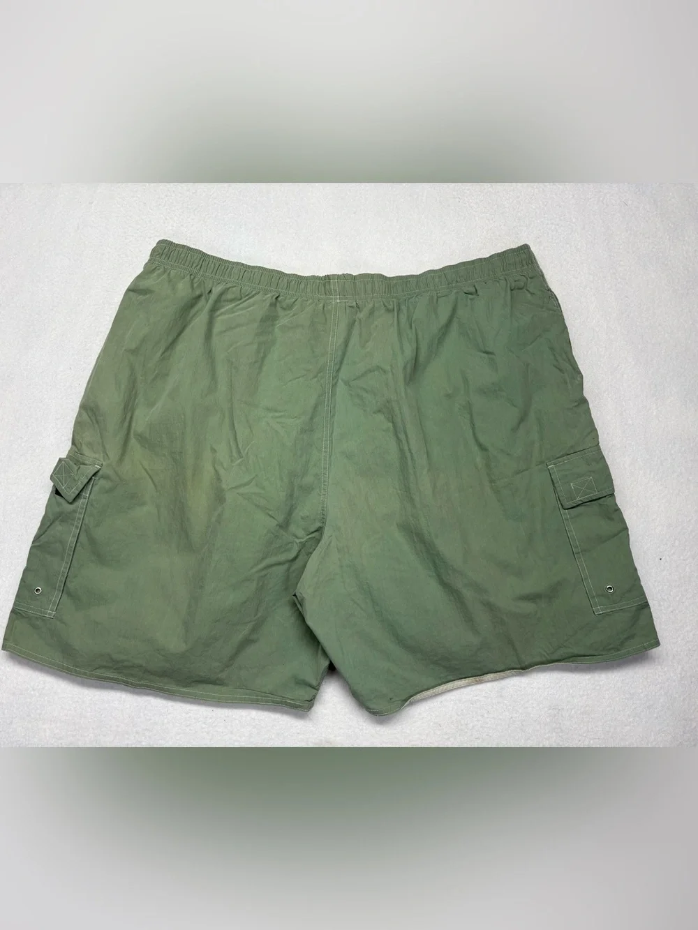 VTG Big Dogs Swim Trunks Mens 3XL Beige Lined Elastic Waist